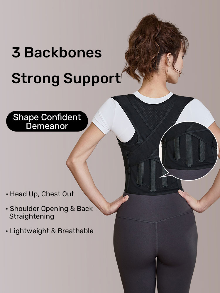 Back Posture CorrectorWomen, Shoulder Opening and Beautiful Back Correction Belt, High Elasticity, Thin, Seamless Hunchback Corrector