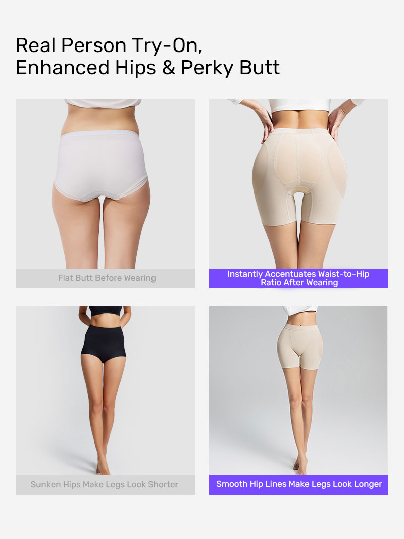 Curvy Hip-Enhancing Pants, Seamless Invisible Butt-Lifting, Tummy-Tucking, Fake Buttocks, Fake Hip-Widening Magic Tool