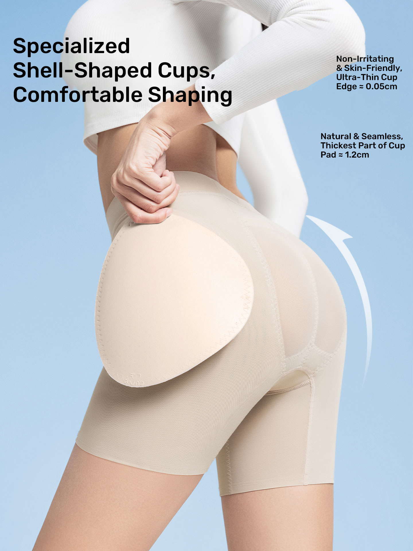 Curvism Seamless 45 ° Hip-Enhancing and Butt-Lifting Pants with Invisible Tummy Control, Fake Hip and Butt Enhancer.