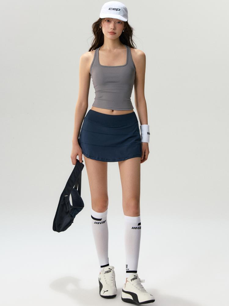 Sports Vest for Women, Good-Looking Yoga Clothes, Breathable, Quick-Drying, Running Fitness Short Skirt, Badminton Tennis Skirt Suit