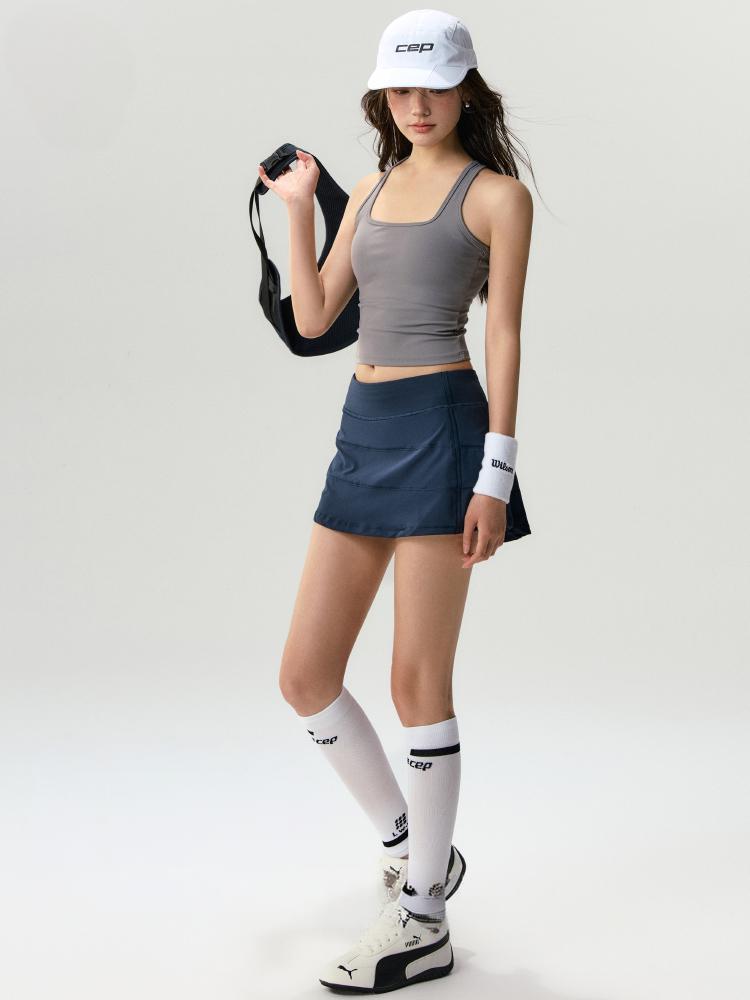 Sports Vest for Women, Good-Looking Yoga Clothes, Breathable, Quick-Drying, Running Fitness Short Skirt, Badminton Tennis Skirt Suit