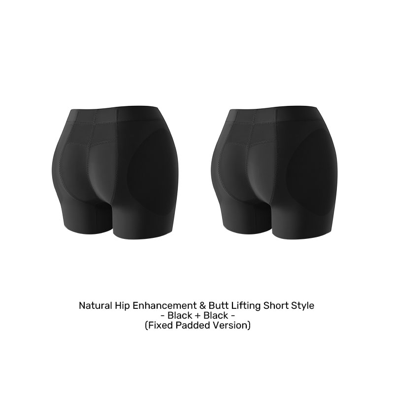 [Natural Enhancement of Hips and Buttocks in One]Black+Black