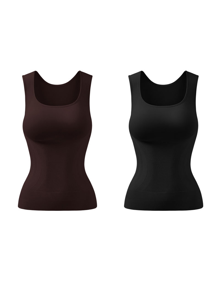 Curve Black Qiao Heattech Intimates Women's Fall and Winter Vest with Chest Pad Inner Wear Base