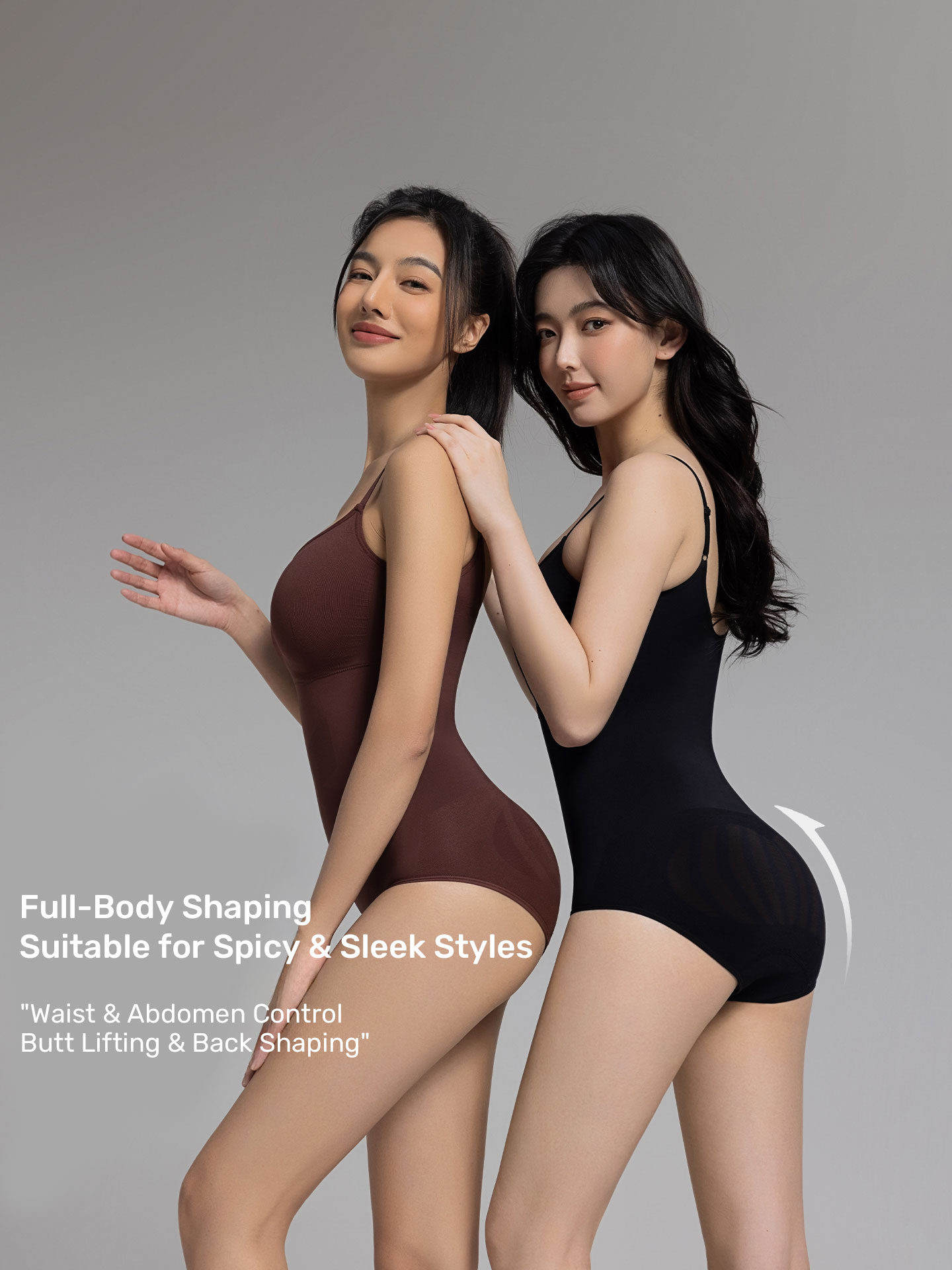 Curvy Cloud Triangle Shapewear Bodysuit for Women, Tummy Control, Butt Lift, Slimming, Body Shaping, Figure-Flattering, Tight-Fitting Garment