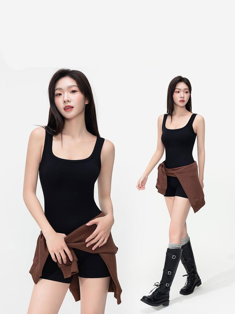 Curvy Body-Shaping Jumpsuit Summer Thin Tummy-Tightening Butt-Lifting Postpartum Sports Body-Shaping Corset-Shaped Seamless Slimming Look