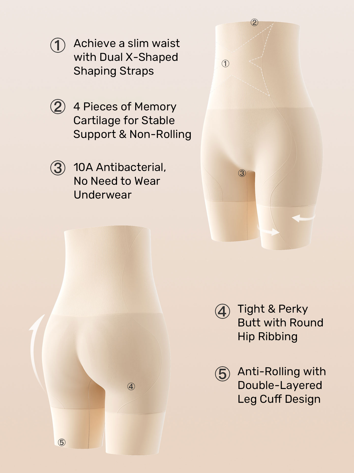 Curvaceous Tummy-Tucking and Butt-Lifting Pants 2025 New Model, Strong Postpartum Shaping Waist-Cinching Underwear