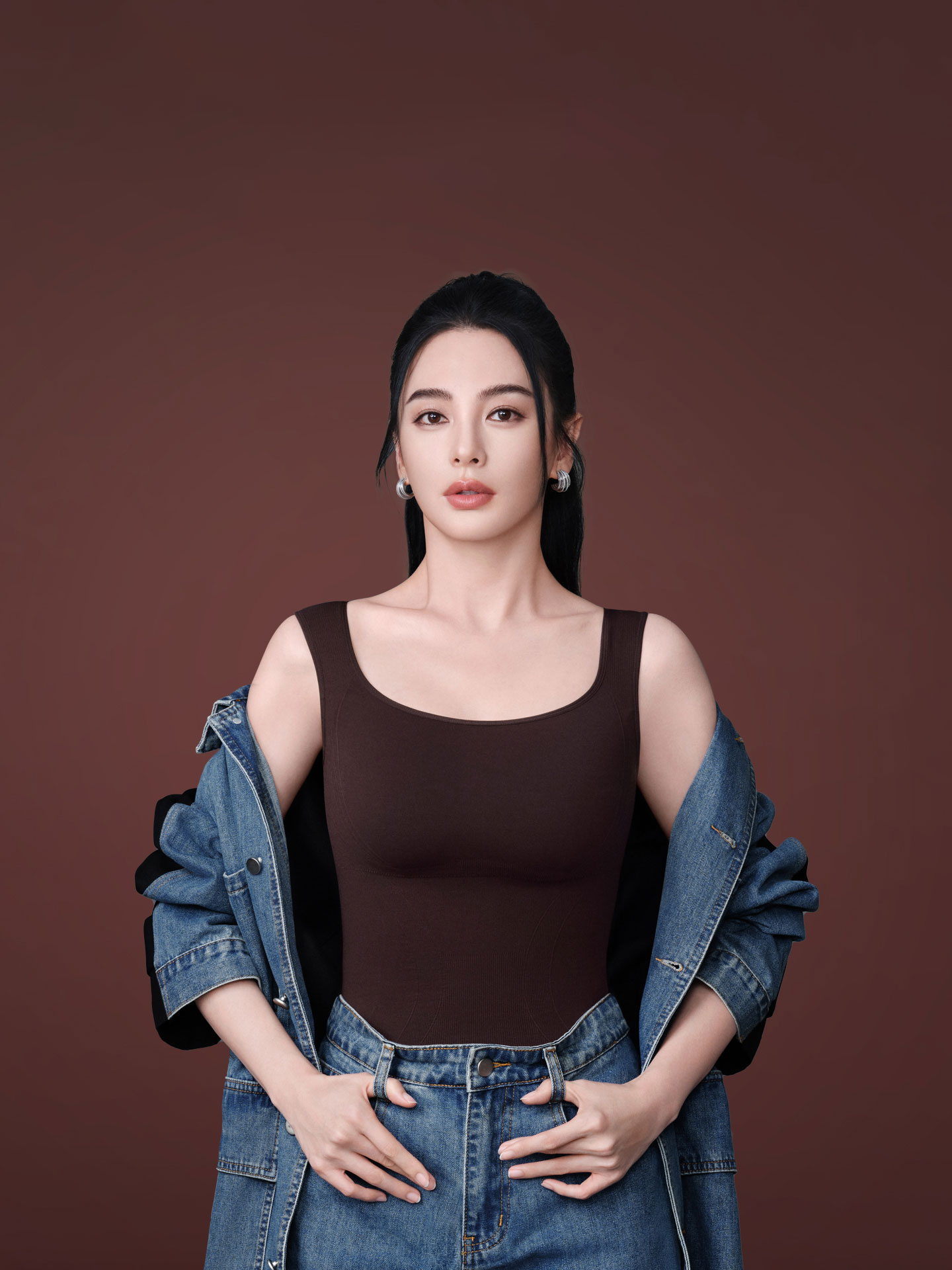 Curve Black Qiao Heattech Intimates Women's Fall and Winter Vest with Chest Pad Inner Wear Base